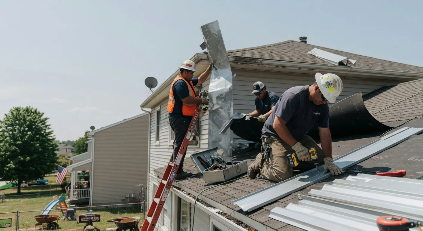 Storm Damage Metal Roof Repair in Perryville, KY